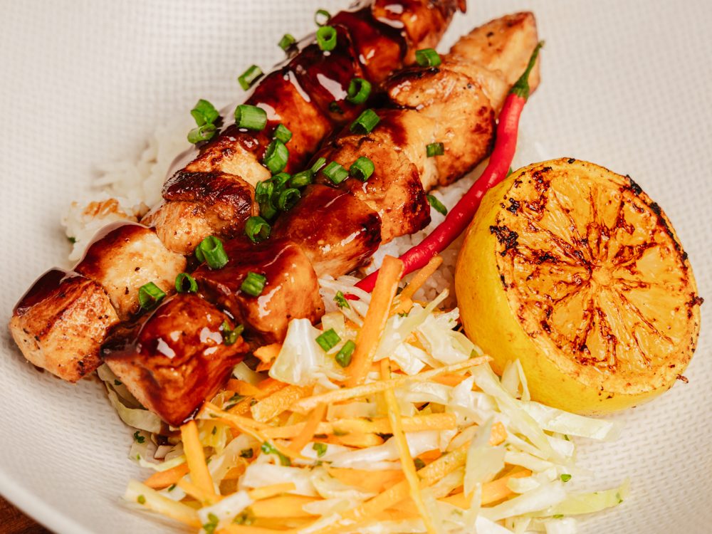 Asian Glazed Chicken Skewers
