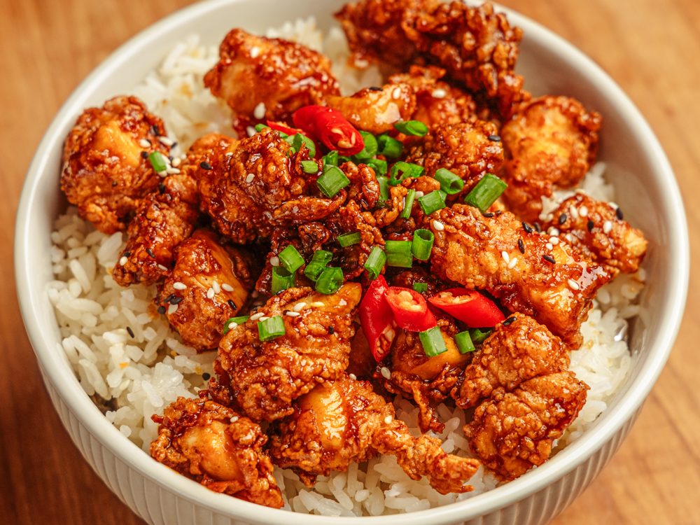 Crispy Chicken Popcorn Rice